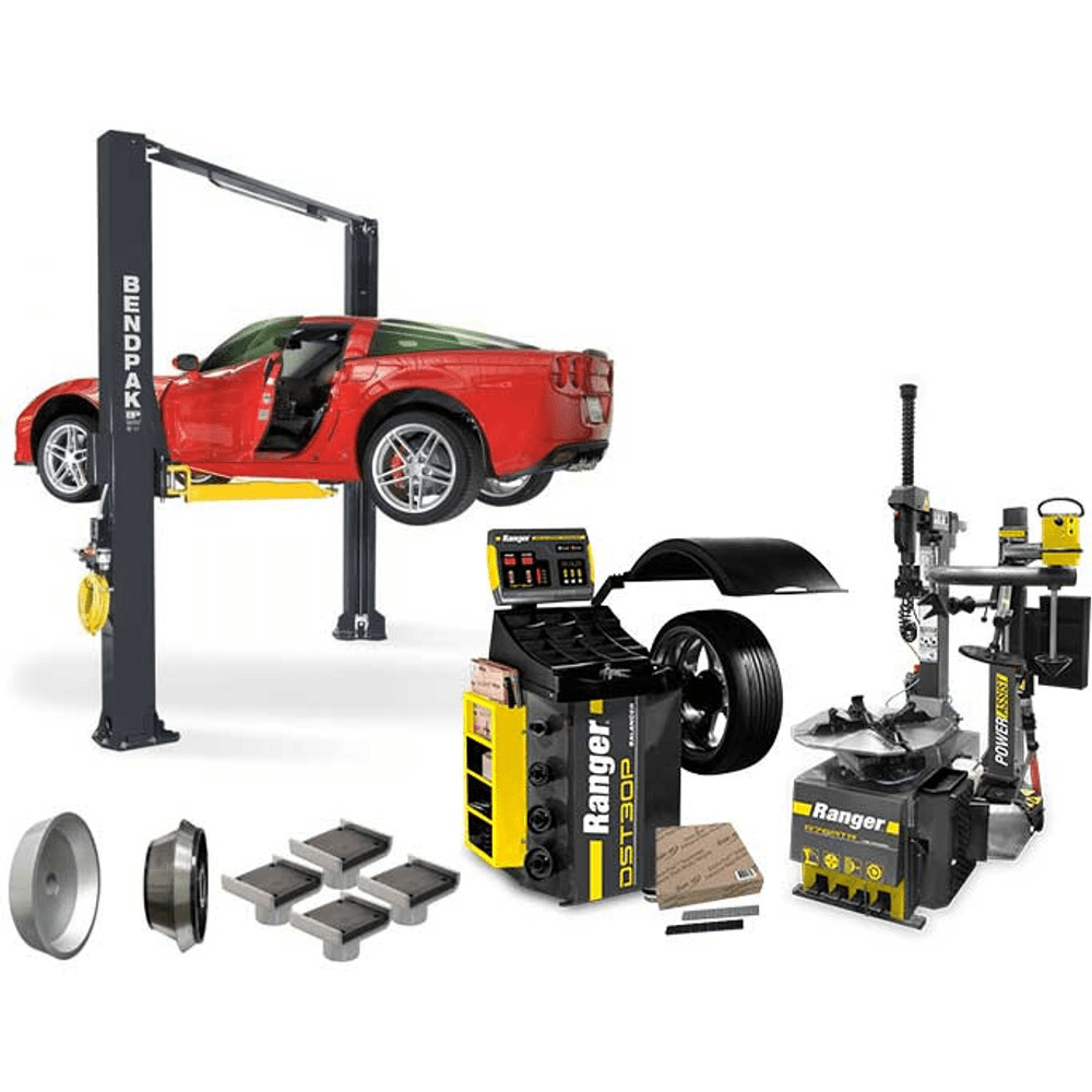 BENDPAK XPR-10AS + R76ATR + DST30P + APX-TS1 TIRE SHOP BUNDLE