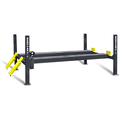 HDS-18E (5175968) 91.25″ Height, 153.5″ Width, 312.75″ Length 18,000-lb. Capacity / Four-Post Lift / Standard