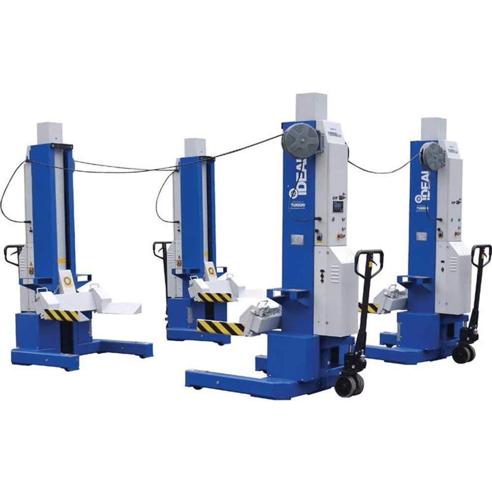 IDEAL MSC-18K-X-472 MOBILE COLUMN LIFT, FOUR COLUMN SET, 72,000 LBS. ALI CERTIFIED