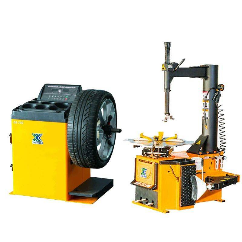 806A350H 70D Tire Changer Machine Wheel Balancer Combo Rim Clamp 14”-28“