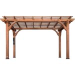 Backyard Discovery 14′ X 10′ Somerville Pergola W/ Electric – Dark Walnut DIY