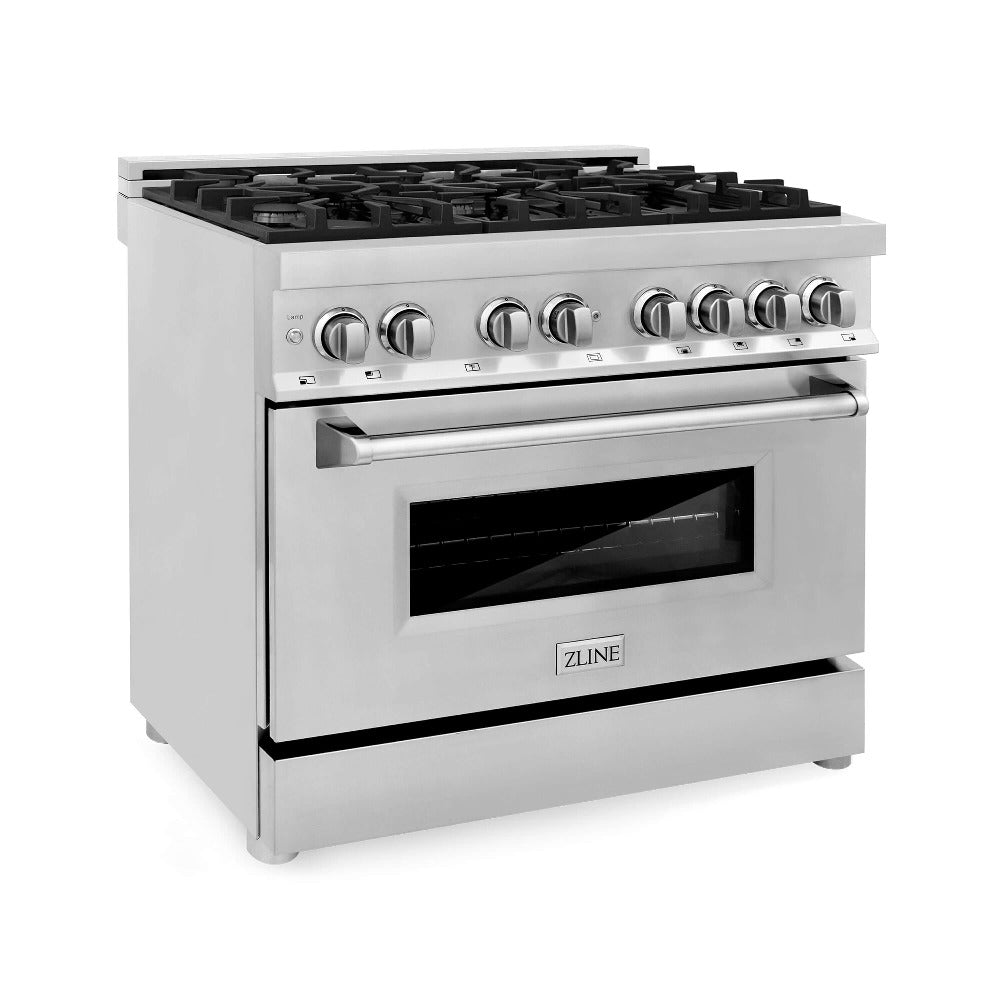 iben-product-19-image-1-1.png ZLINE 36 in. Professional Dual Fuel Range – Fingerprint Resistant Stainless Steel - Image 1