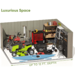 Patiowell 10 ft. W x 12 ft. D Size Upgrade Metal Storage Shed (119 sq. ft.) - Image 8