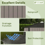 Patiowell 10 ft. W x 12 ft. D Size Upgrade Metal Storage Shed (119 sq. ft.) - Image 6
