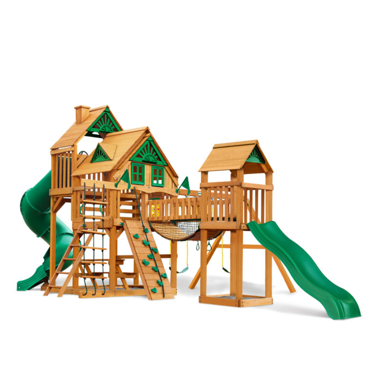 iben-product-24-image-1-1.png Gorilla Playsets Treasure Trove II Treehouse Wooden Swing Set - Image 1