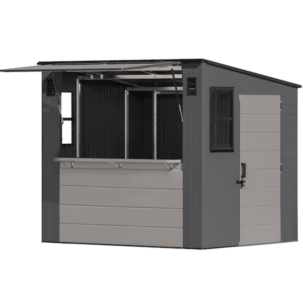 iben-product-273-image-1.png Suncast Cabana Entertainment Shed 8 ft. x 7 ft. Resin Storage Shed (Floor Included) - Image 1
