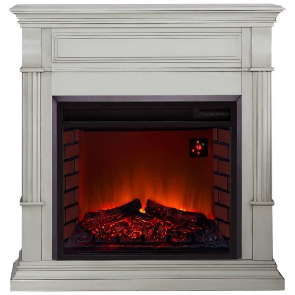 iben-product-385-image-1.jpg Duluth Forge Full Size Electric Fireplace – Remote Control, Antique White Finish – Model# EL1350-2-AW - Image 1