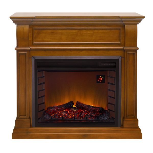 iben-product-387-image-1.jpg Duluth Forge Full Size Electric Fireplace – Remote Control, Apple Spice Finish – Model# EL1350-3-AS - Image 1