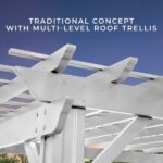 14×12 Hawthorne Traditional Steel Pergola With Sail Shade Soft Canopy - Image 12
