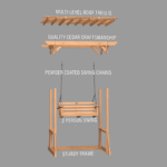 Backyard Discovery Callahan Cedar Wood Outdoor Pergola Swing Bench - Image 10