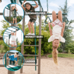Lifetime Powder Coated Steel Swing Set with 4 Swing(s) , 1 Slide(s) - Image 2