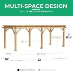 Yardistry 10 x 22 Meridian Pergola - Image 3