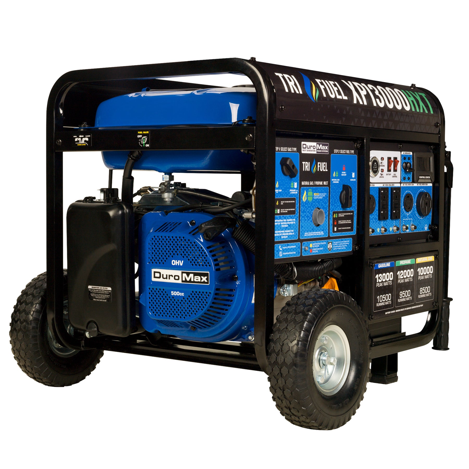ibenry-product-43-image-1.png DuroMax XP13000HXT 13,000 Watt Electric Start Tri-Fuel Portable Generator w/ CO Alert - Image 1